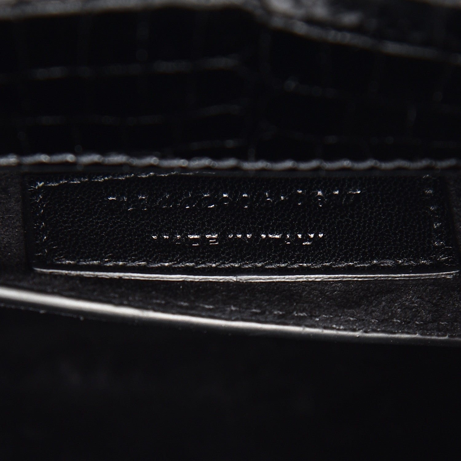 Saint Laurent Calfskin Crocodile Embossed Medium Monogram Sunset Black 7 of 7
