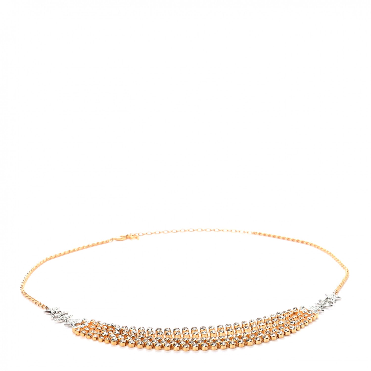 Chanel Crystal Star CC Multi Strand Belt Gold 1 of 4