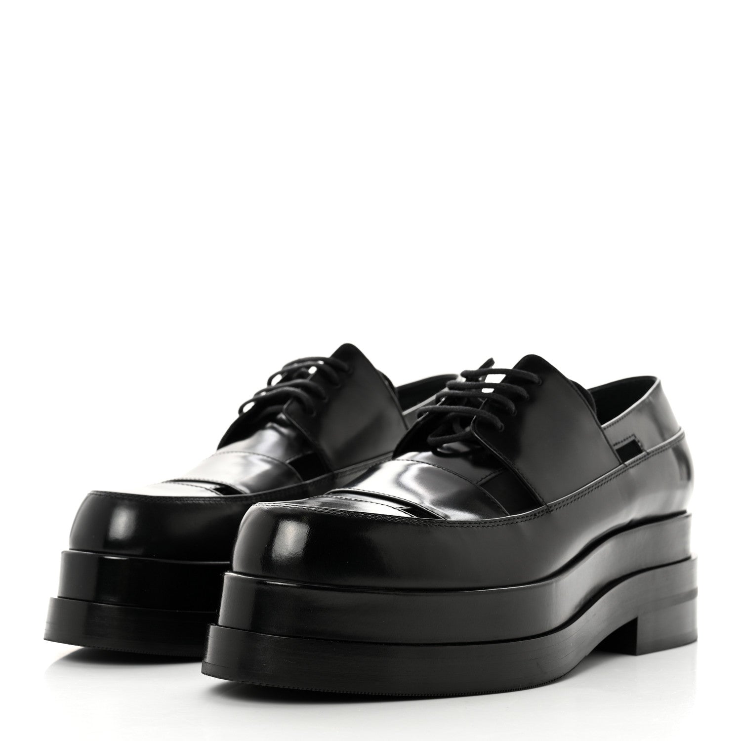 Hermes Glossed Calfskin Galilee Loafers 39 Black 3 of 9