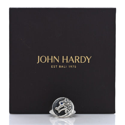 John Hardy Sterling Silver Sapphire Legends Naga Dragon Signet Ring 57 8 5 of 5