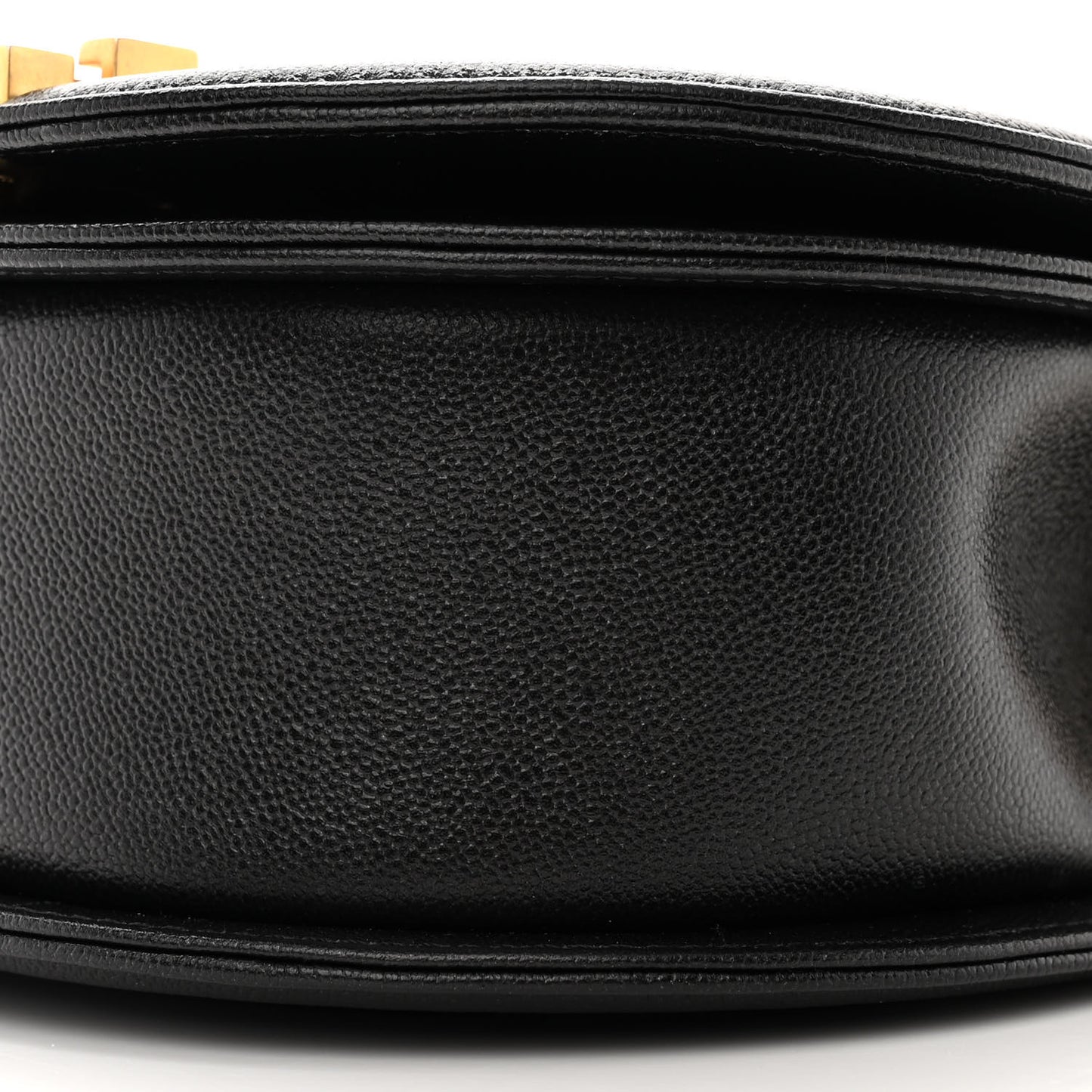 Caviar Quilted Small Boy Messenger Bag Black
