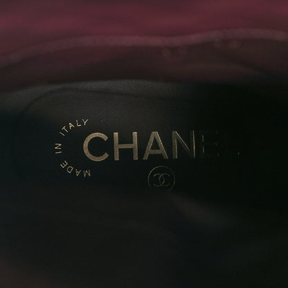 Chanel Calfskin CC Ankle Boots 37 White Black 7 of 8