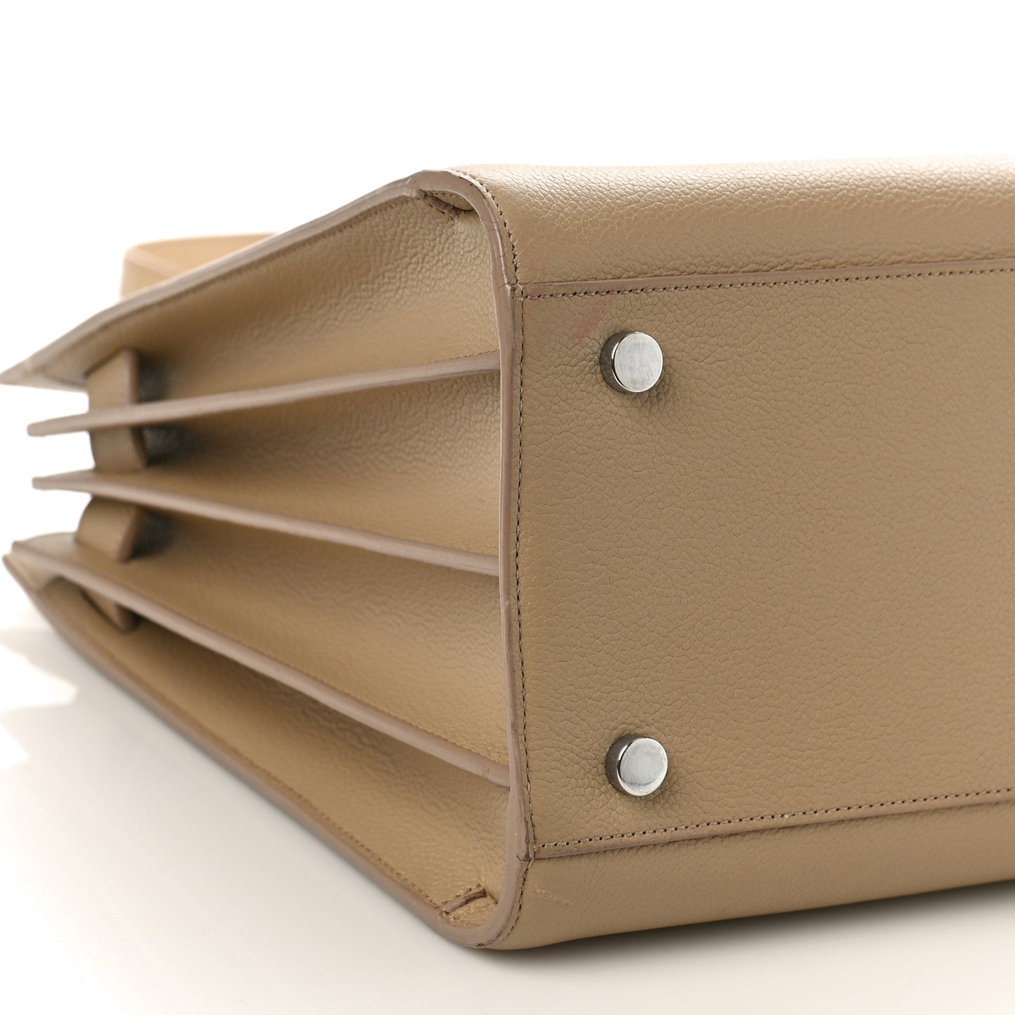 Grained Calfskin Small Sac De Jour Dark Beige