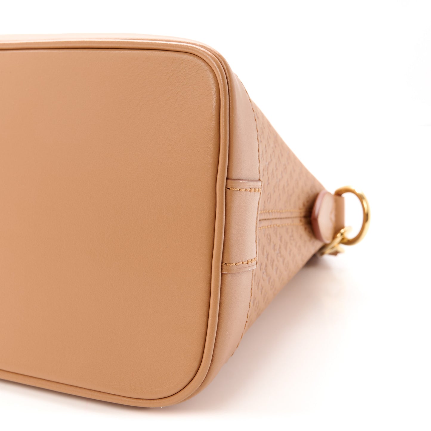 Calfskin Minigram Alma MM Soft Hazelnut