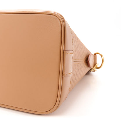 Louis Vuitton Calfskin Minigram Alma MM Soft Hazelnut 9 of 9