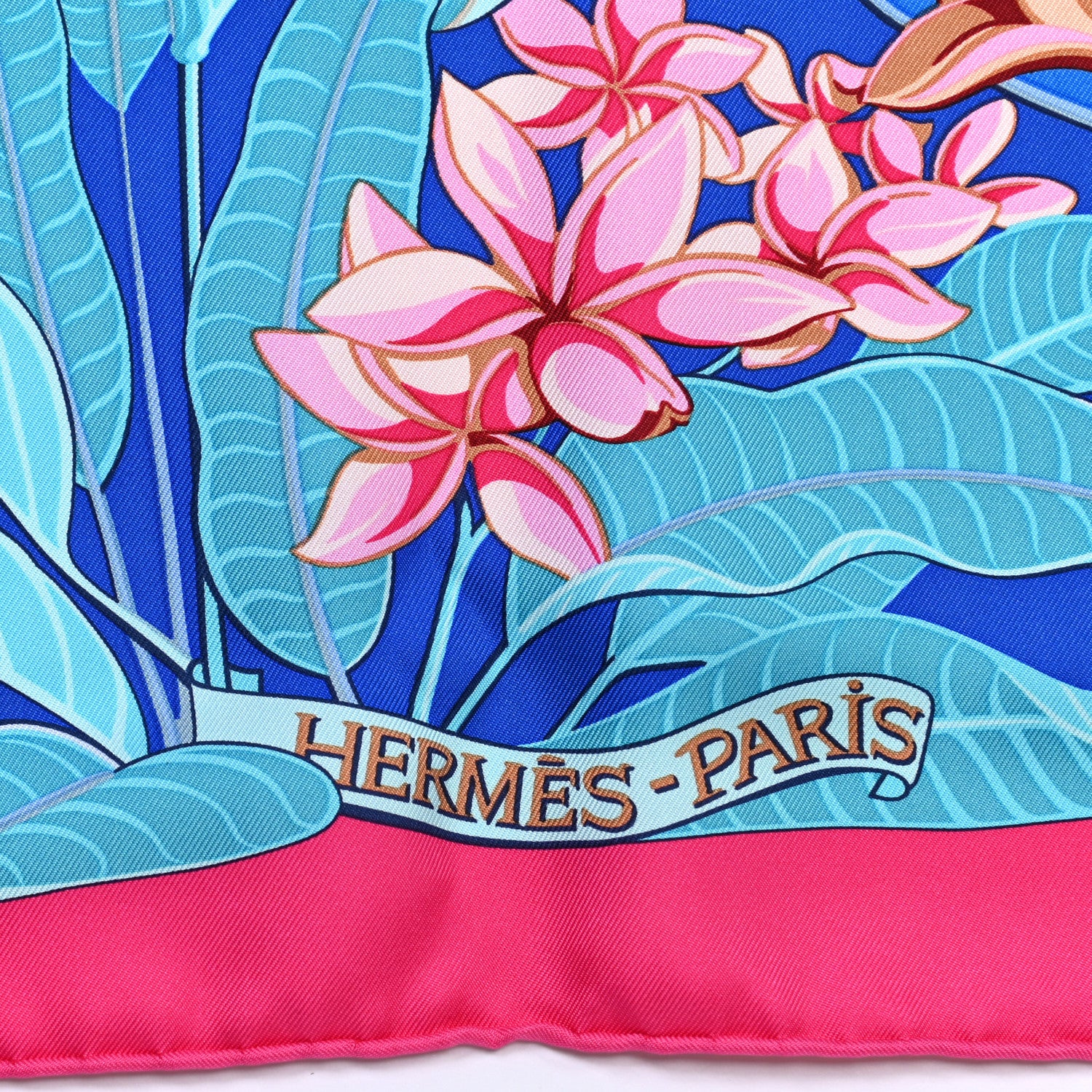 Hermes Silk Flamingo Party Scarf 90 Bleu Ciel Vif 3 of 10