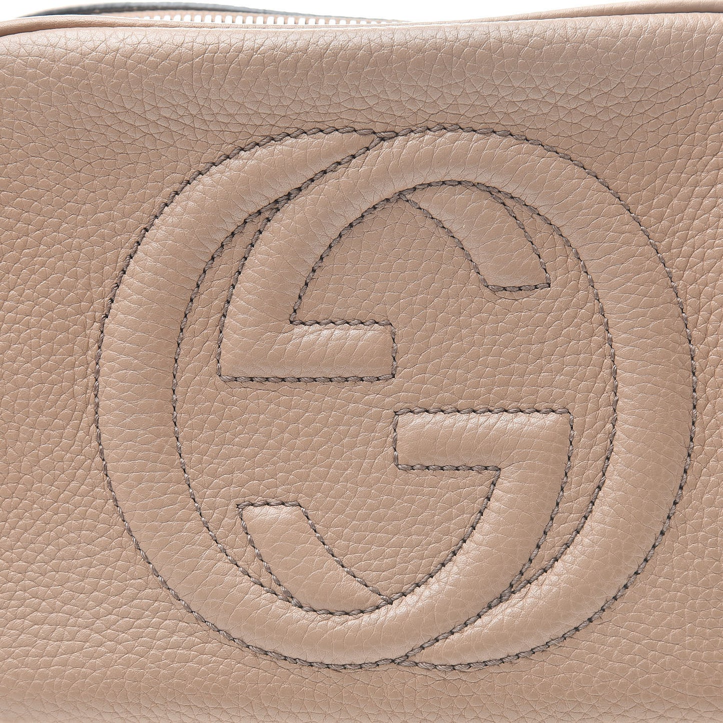 Pebbled Calfskin Small Soho Disco Bag Rose Beige