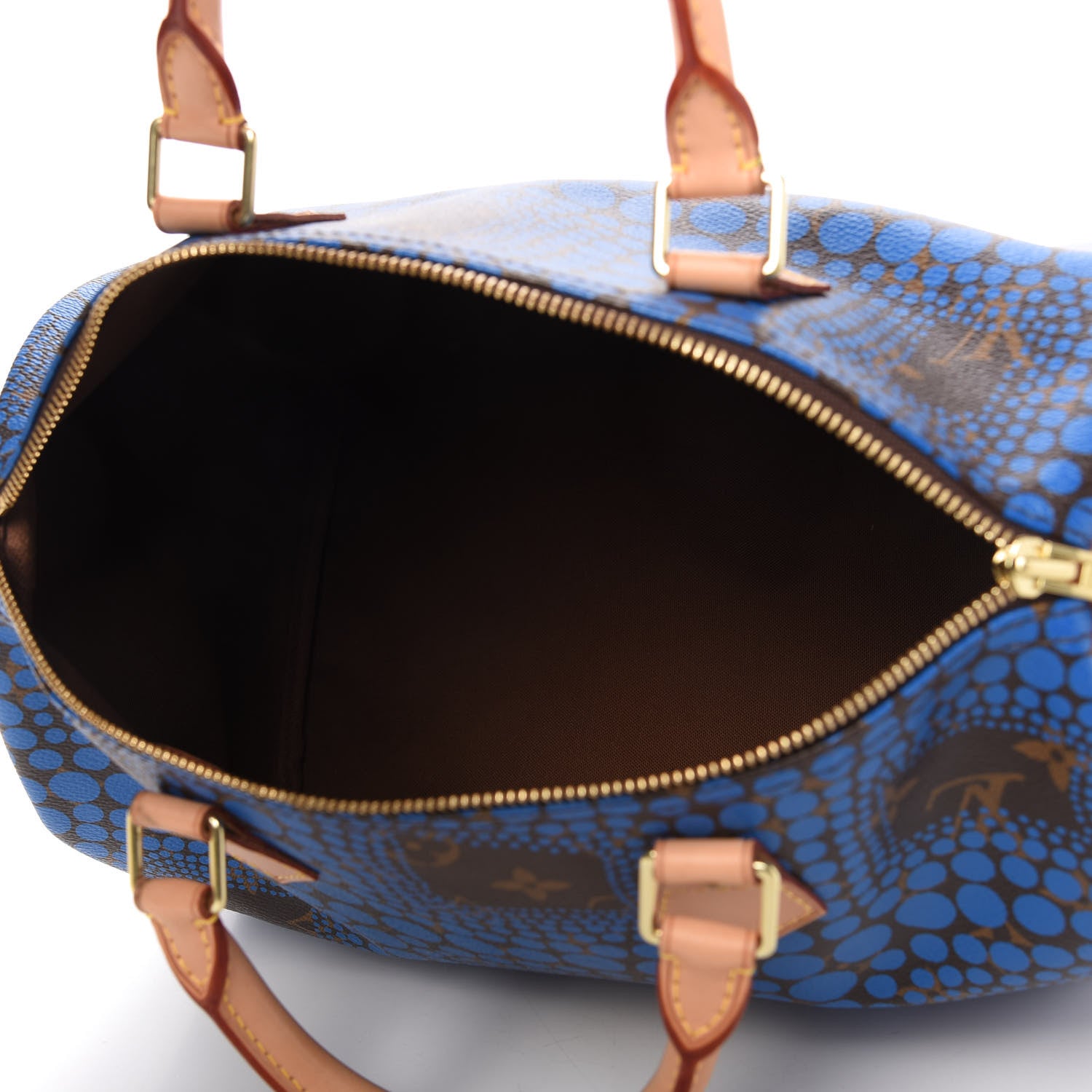 Louis Vuitton Monogram Kusama Town Speedy 30 Blue 5 of 10