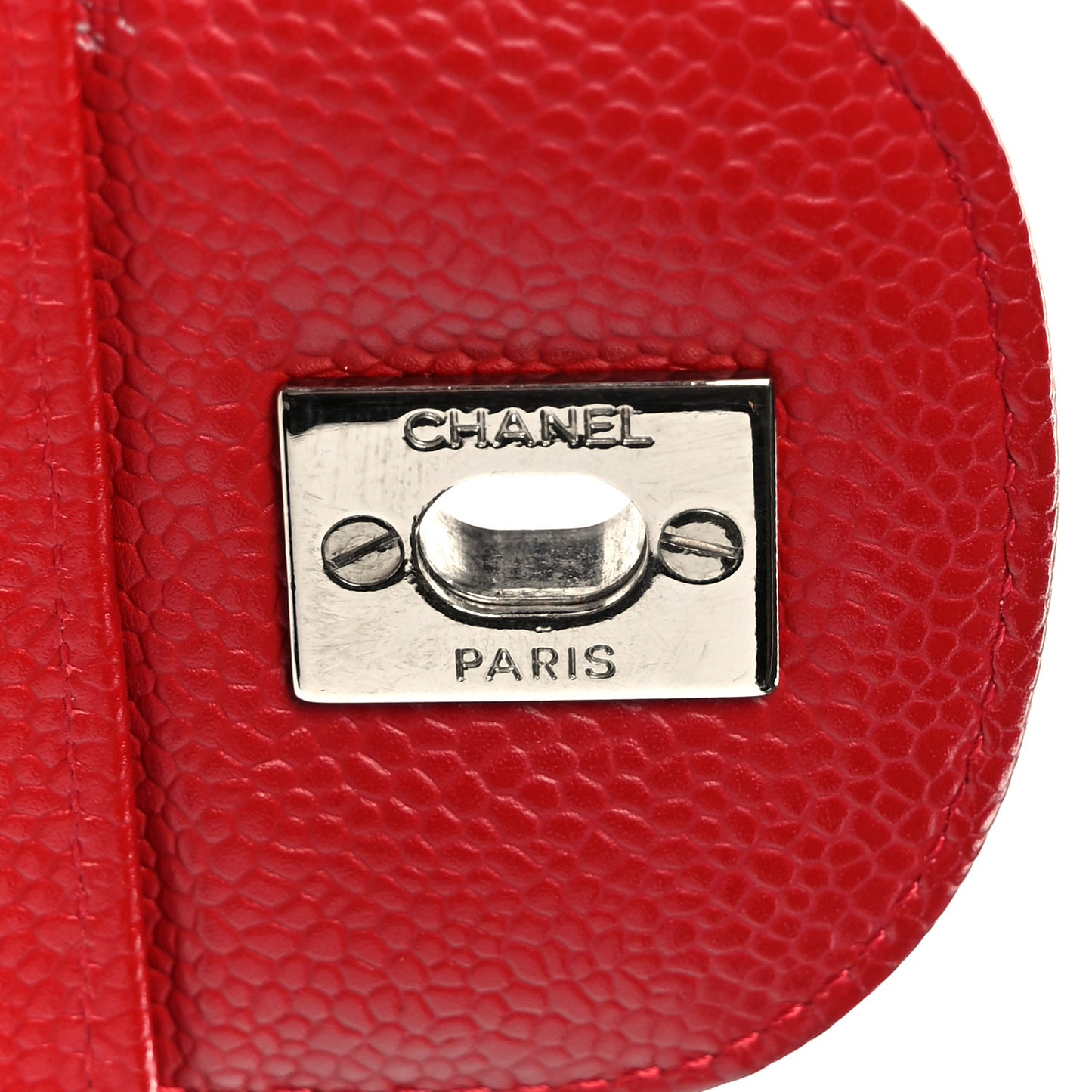 Caviar Quilted Maxi Single Flap Red