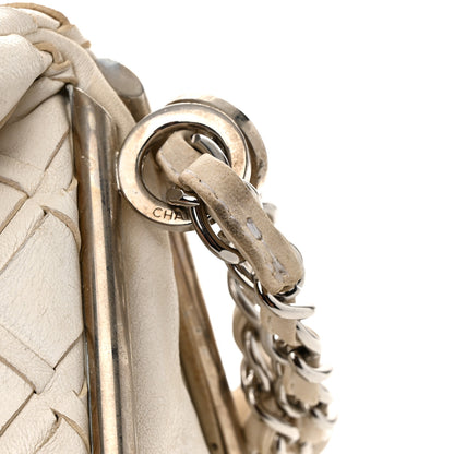 Chanel Lambskin Woven Medium Ultimate Soft Sombrero Hobo White 12 of 13