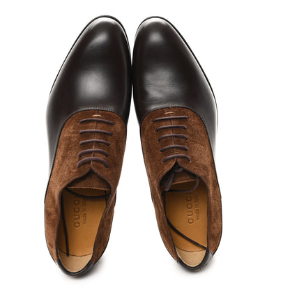 Gucci Waxed Calfskin Suede Supersoft Mens Lace Up Loafers 9.5 Cocoa Brown Sugar 2 of 10