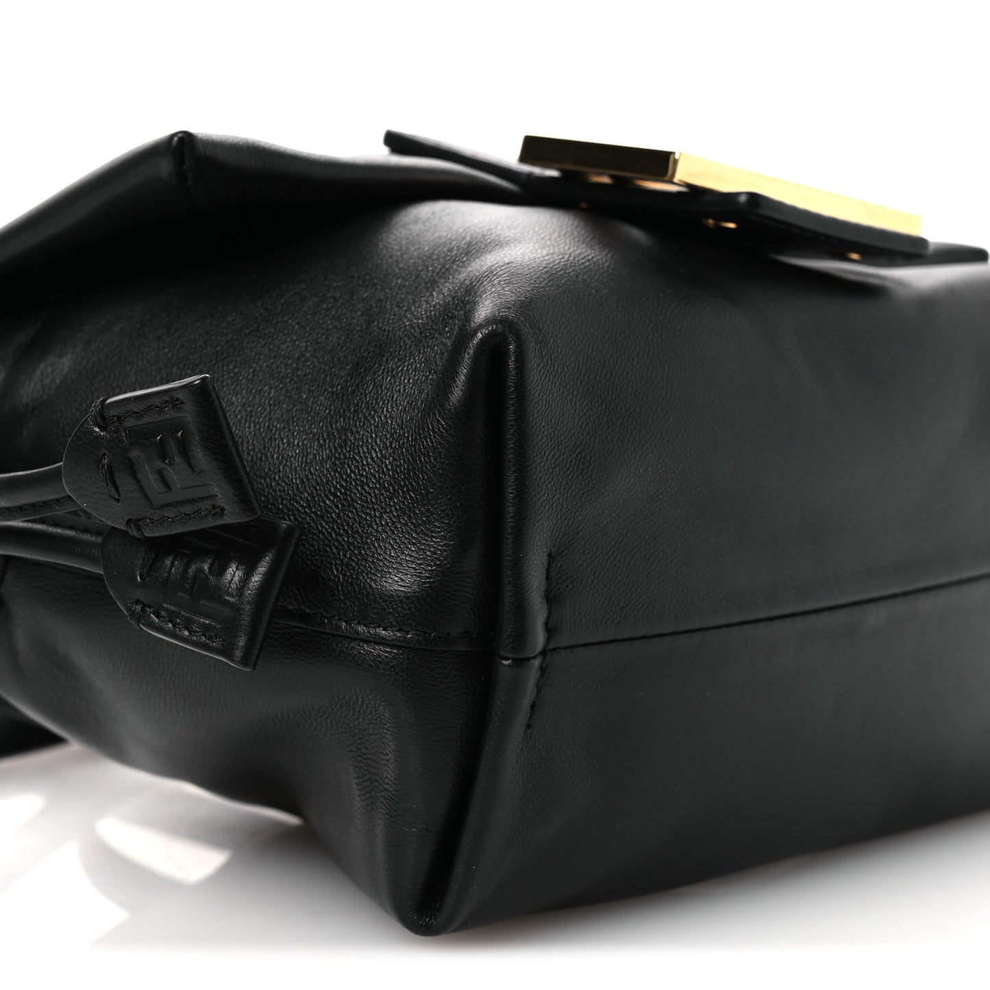 Shiny Nappa Small Mamma Baguette Black