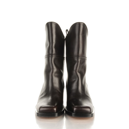 Chanel Calfskin CC Boots 37.5 Dark Brown 2 of 7