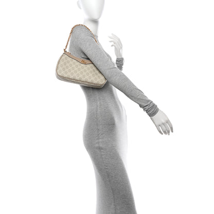 Gucci GG Supreme Monogram Textured Dollar Calfskin Web Small Ophidia GG Handbag Beige Mystic White Oatmeal 2 of 10