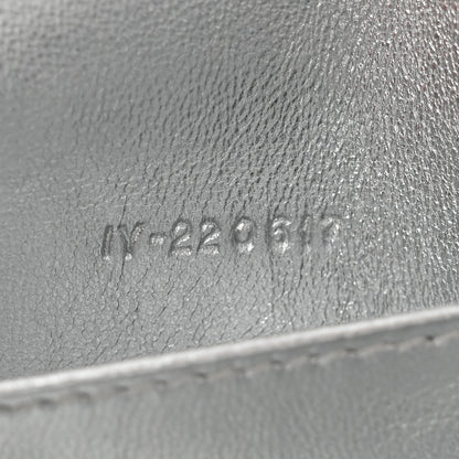 Salvatore Ferragamo Metallic Calfskin Gancini Credit Card Holder With Strap Argento 7 of 10