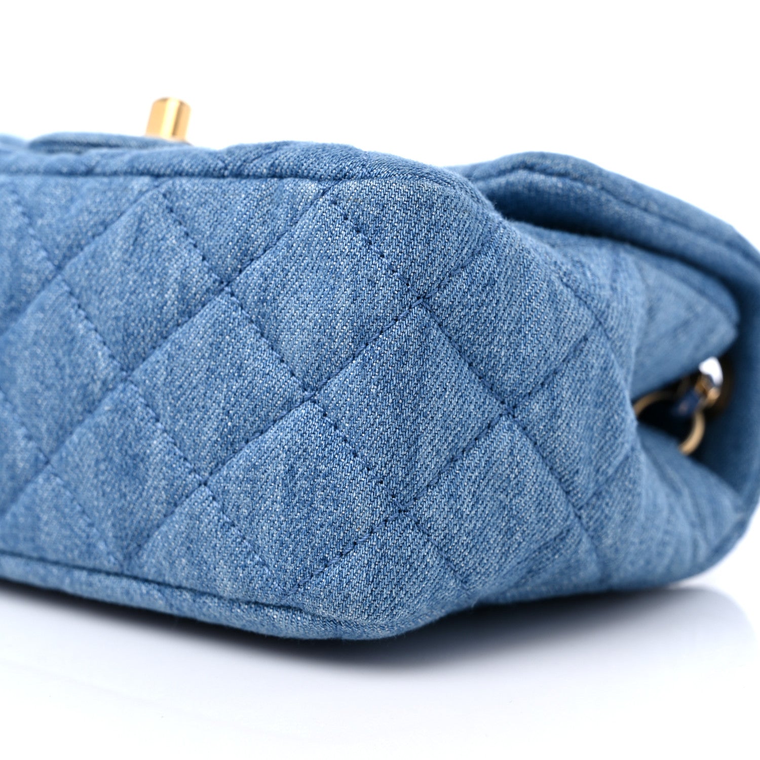 Chanel Denim Quilted Mini Pearl Crush Flap Blue 9 of 11