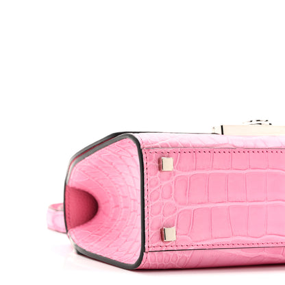 Moynat Matte Crocodile Rejane BB Pink 8 of 9