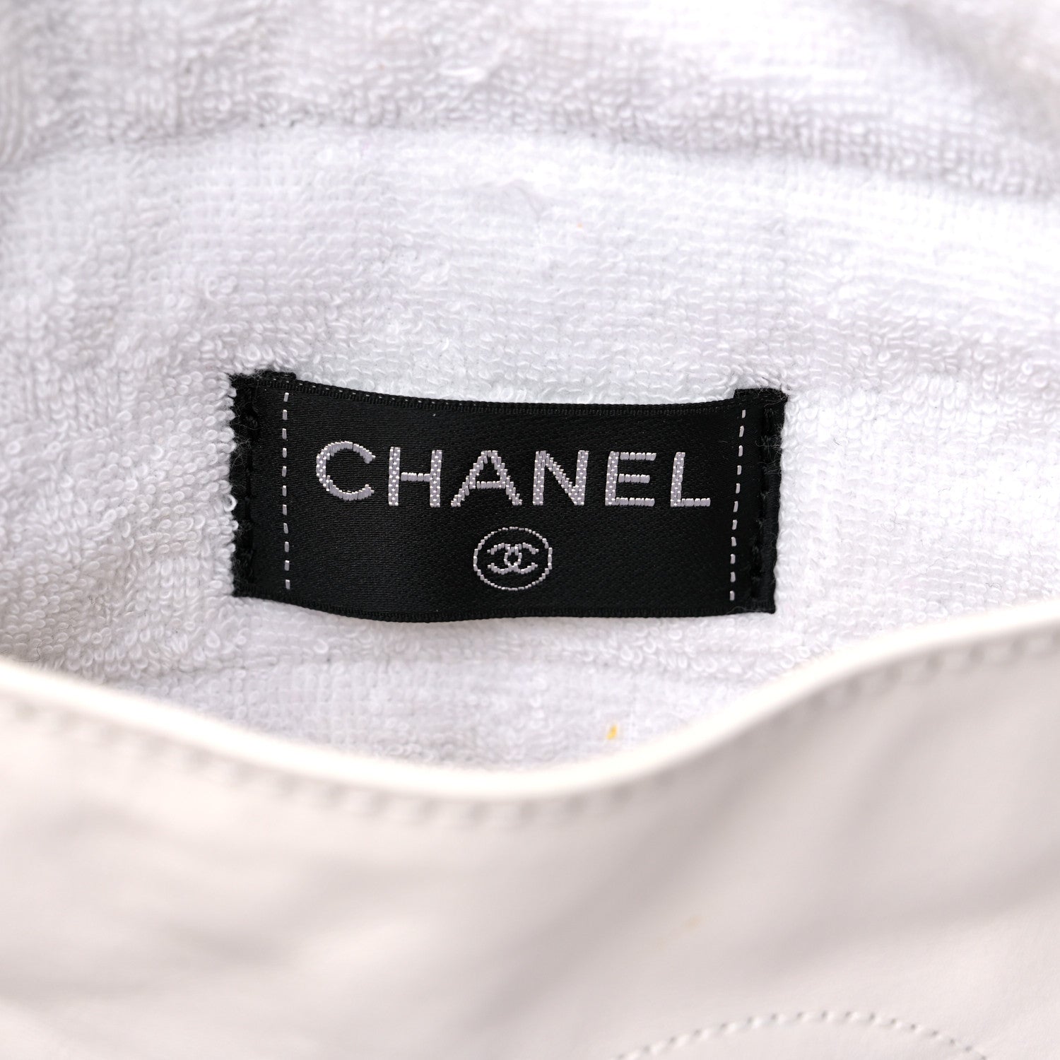 Chanel Terry Cotton CC Beach Tote Navy White 7 of 21