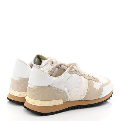 Valentino Garavani Fabric Suede L'Amour Mens Rockrunner Sneakers 42 White 4 of 17