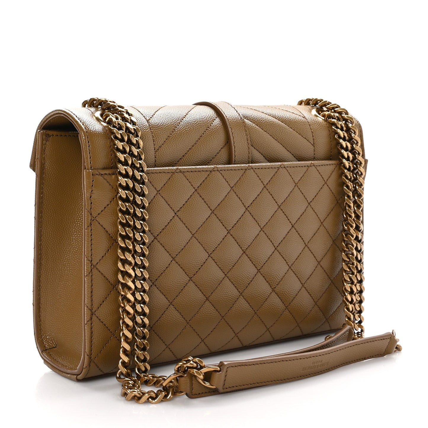 Grain De Poudre Textured Mixed Matelasse Triquilt Medium Monogram Satchel Old Oil