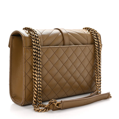 Saint Laurent Grain De Poudre Textured Mixed Matelasse Triquilt Medium Monogram Satchel Old Oil 3 of 9