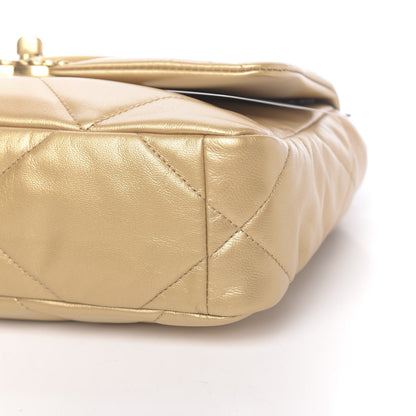 Chanel Metallic Goatskin Quilted Medium 19 Flap Gold 10 of 10