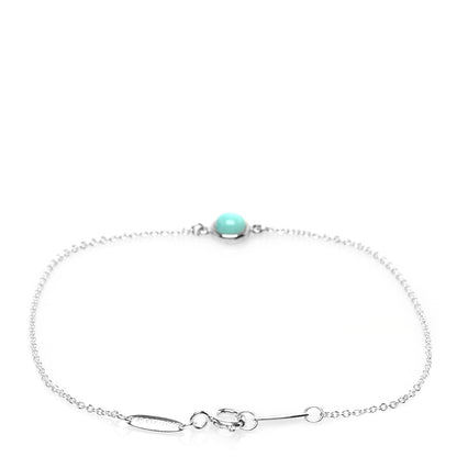 Tiffany Sterling Silver Turquoise Elsa Peretti Color By The Yard Bracelet 2 of 6