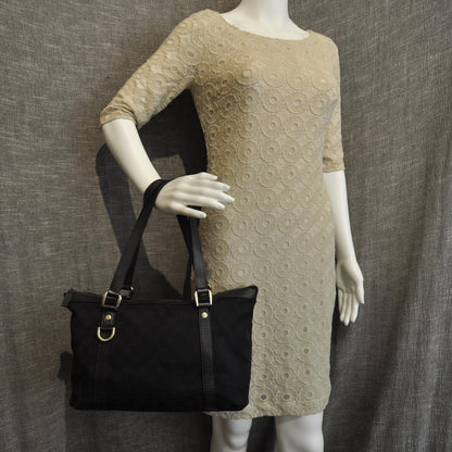 Gucci Monogram Abbey Medium Tote Black 2 of 10