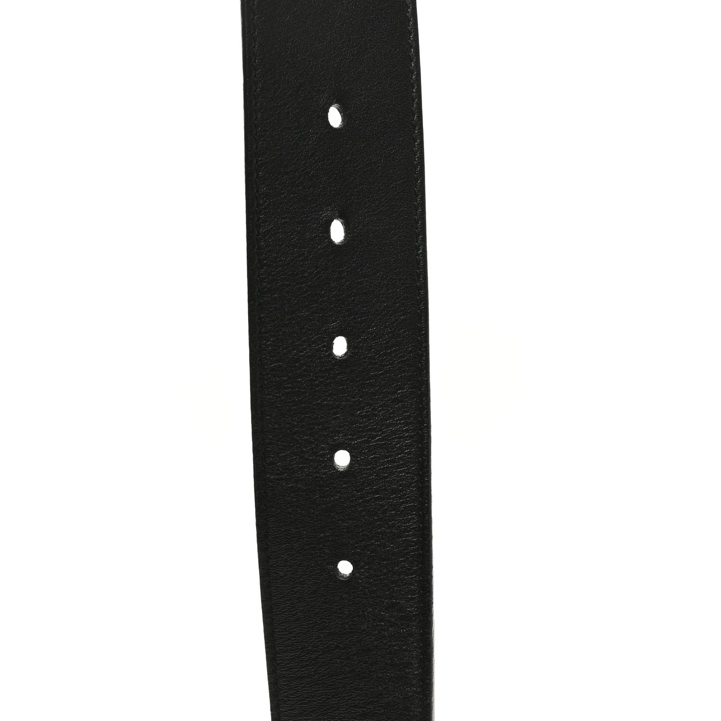 Moon Calfskin Pearl Double G 40mm Belt 90 36 Black Cream