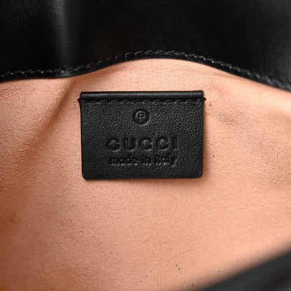 Gucci Calfskin Matelasse Super Mini GG Marmont Shoulder Bag Black 7 of 11