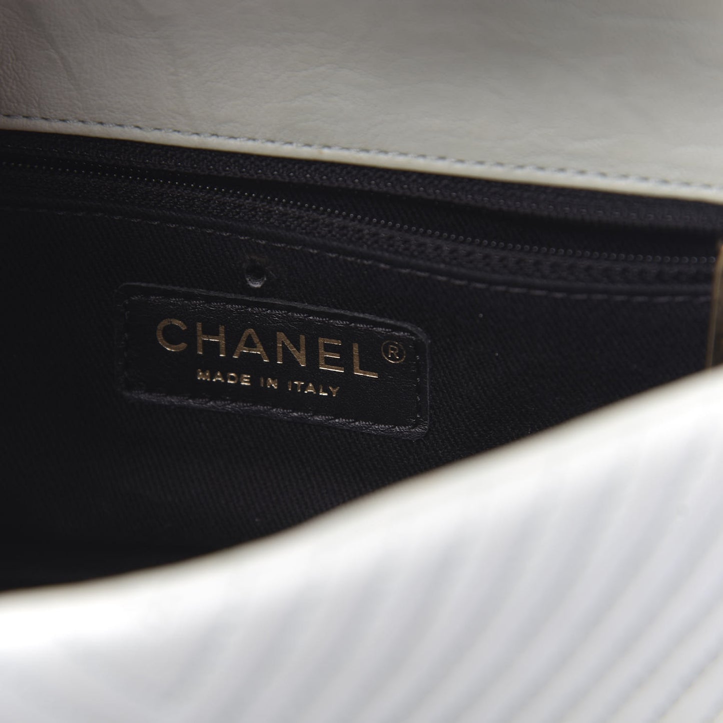 Calfskin Surpique Chevron Small Flap Grey