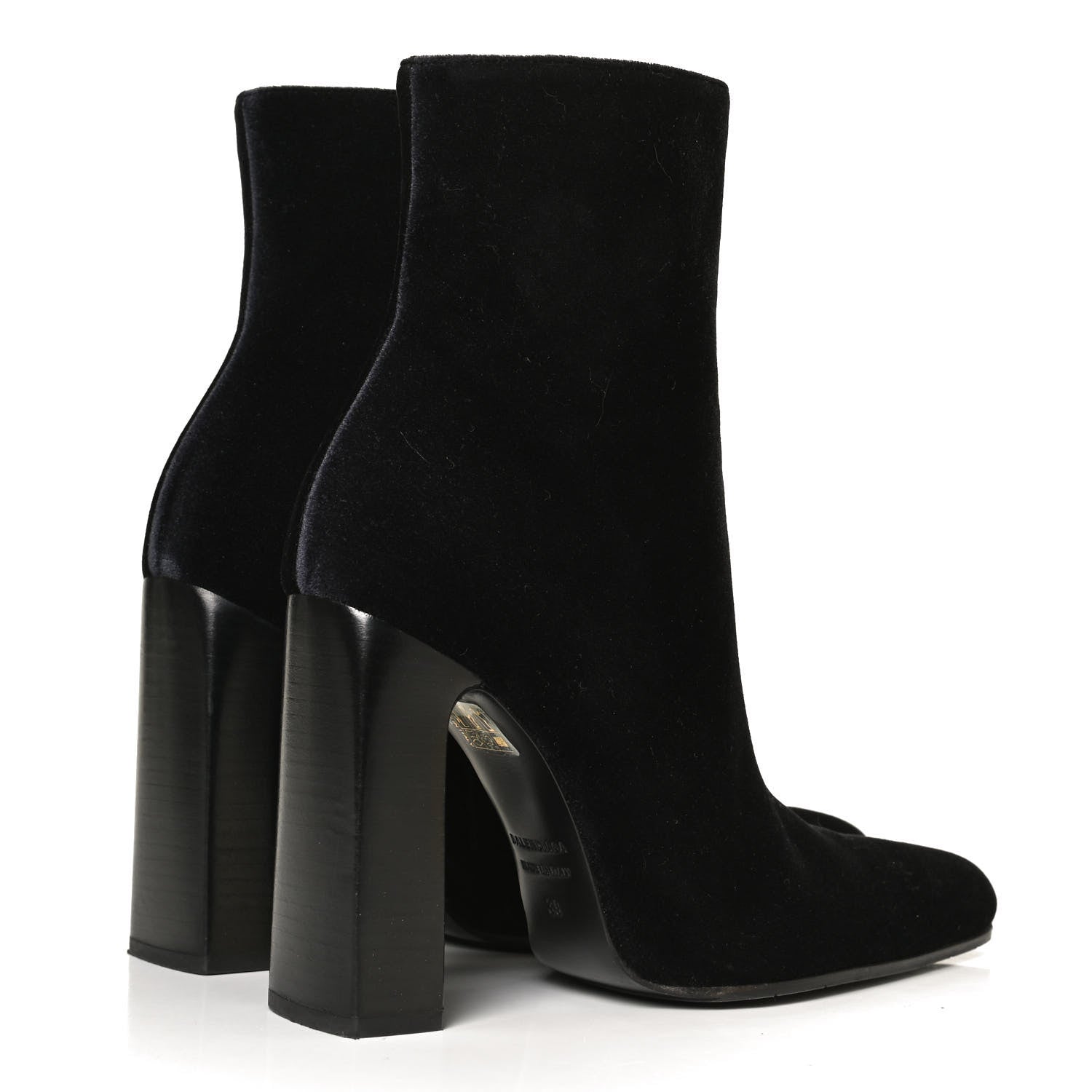 Balenciaga Smooth Velvet Ankle Boots 39 Black 4 of 12