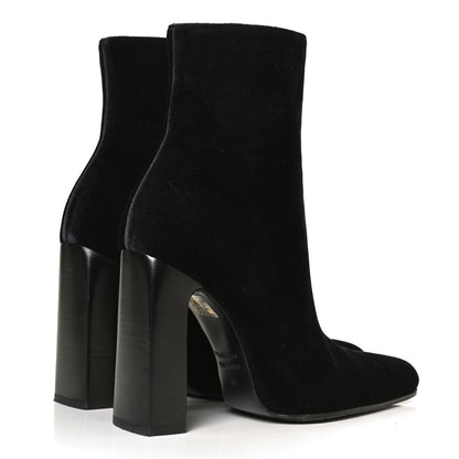 Balenciaga Smooth Velvet Ankle Boots 39 Black 4 of 12