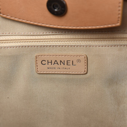 Chanel Calfskin Quilted Large Easy Shopping Tote Dark Beige 6 of 23