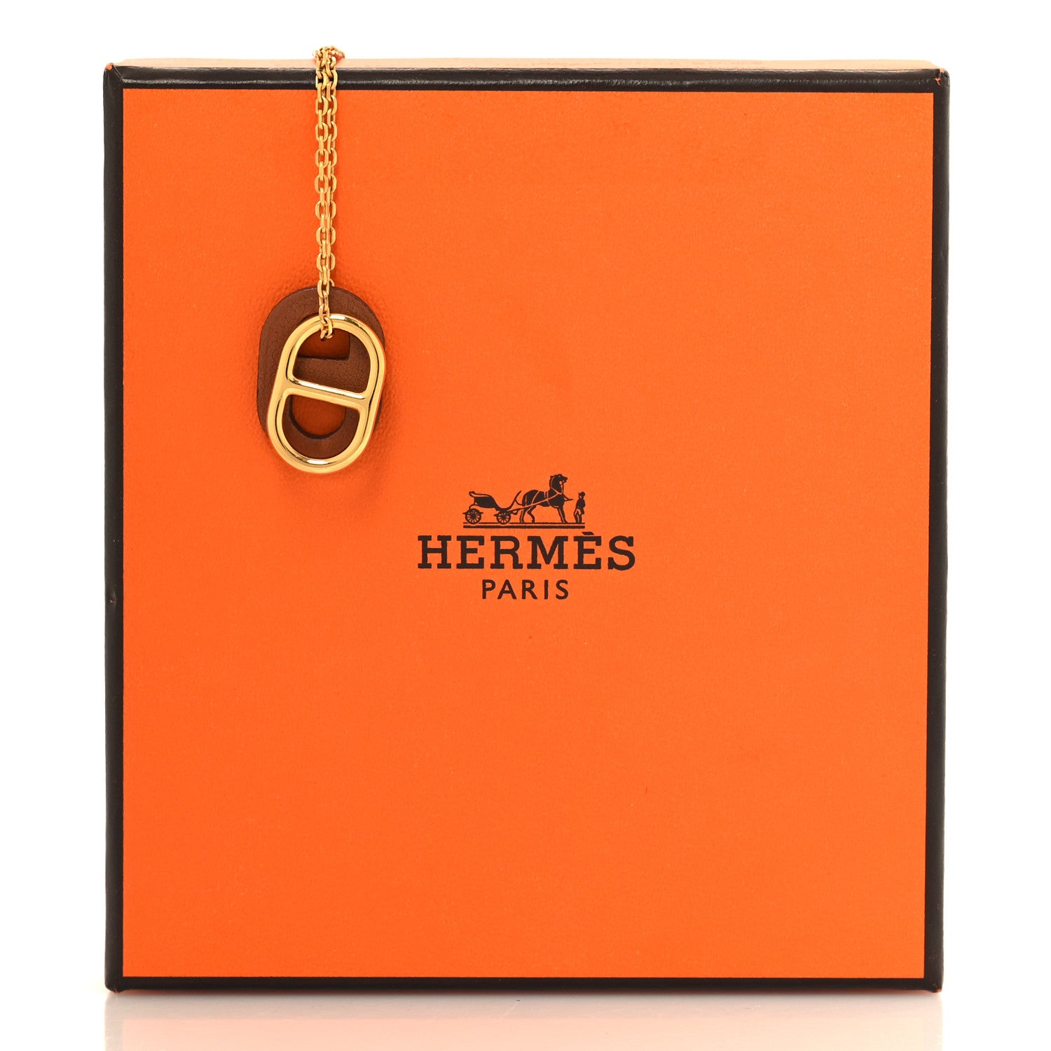 Hermes Swift O'Maillon Pendant Necklace Gold 7 of 7