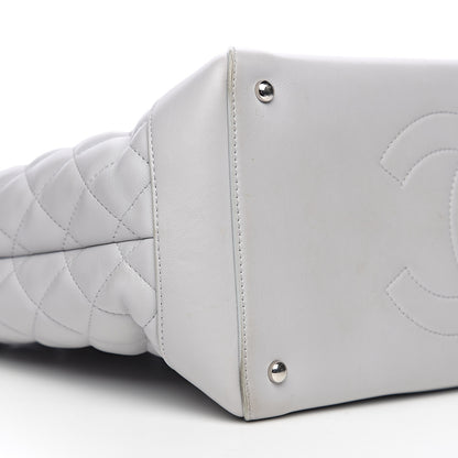Chanel Calfskin Quilted Large Easy Shopping Tote Grey 10 of 12
