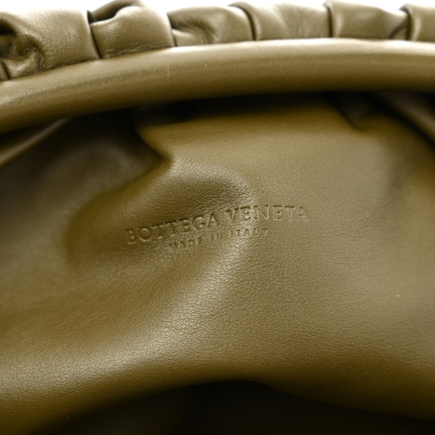 Bottega Veneta Smooth Butter Calf The Pouch Oversized Clutch Kaki Fondent 6 of 10