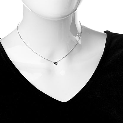 Cartier 18K White Gold Diamond D'Amour Heart Pendant Necklace 2 of 4