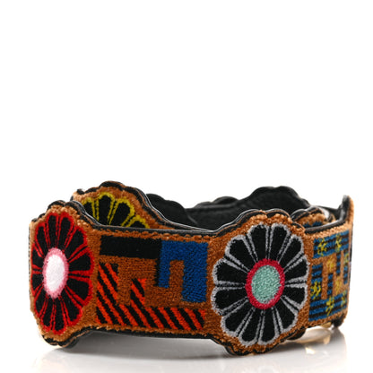 Fendi Velvet Vitello Dolce Fun Fair Embroidered Strap You Tobacco Multicolor 2 of 4