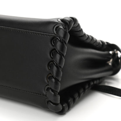 Fendi Nappa Lace Up Mini Peekaboo Iconic Satchel Black 9 of 11