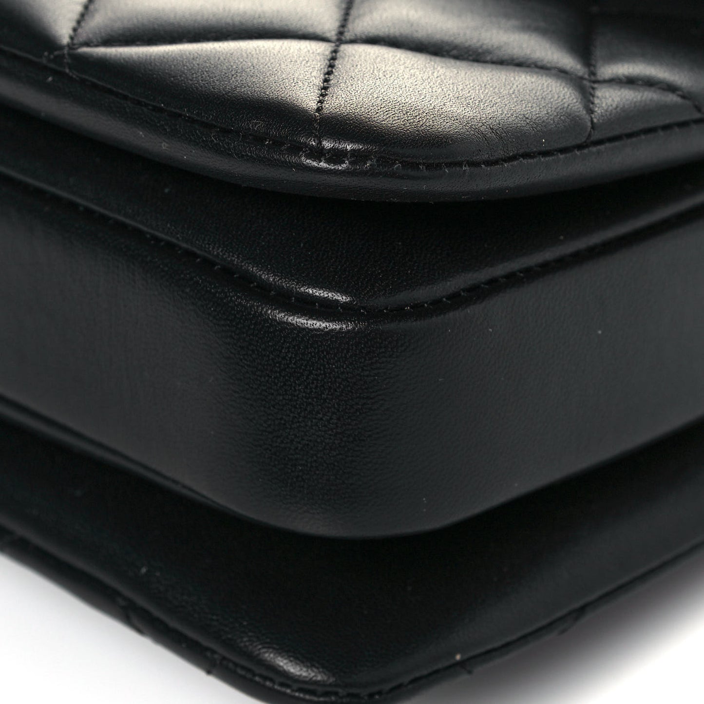 Lambskin Quilted Small Trendy CC Dual Handle Flap Bag Black