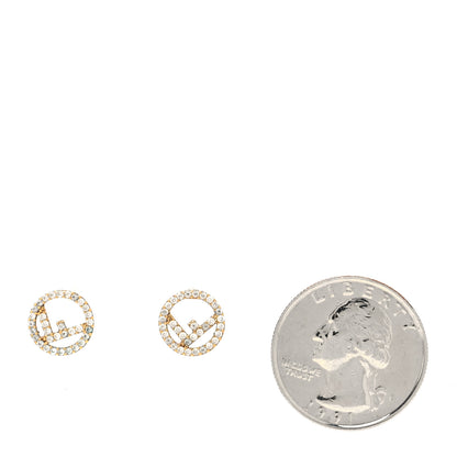 Fendi Metal Crystal F is Fendi Earrings Gold 2 of 5