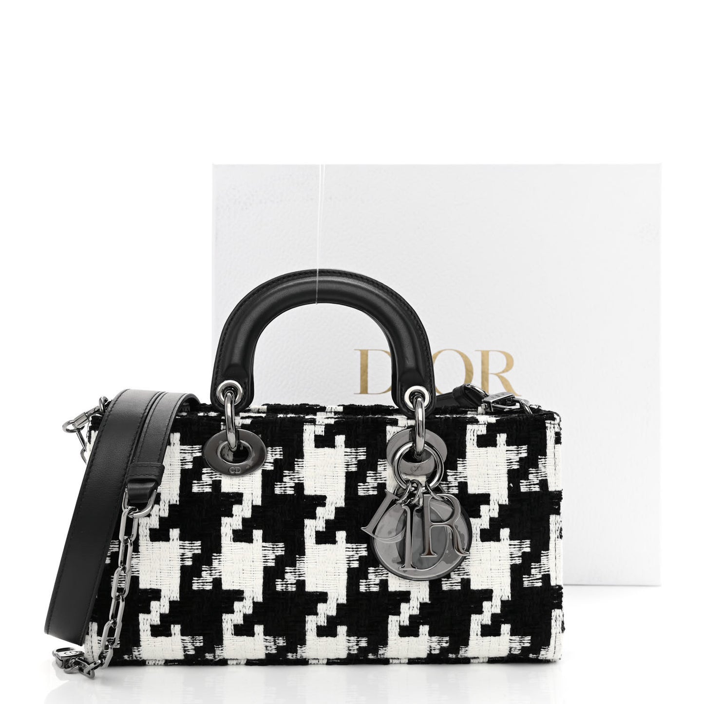 Canvas Macro Houndstooth Lady D-Joy Black White