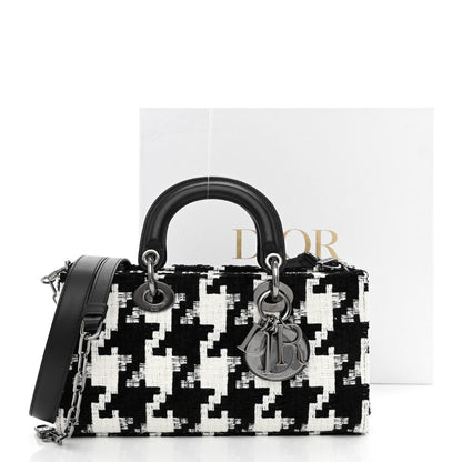Christian Dior Canvas Macro Houndstooth Lady D-Joy Black White 11 of 11