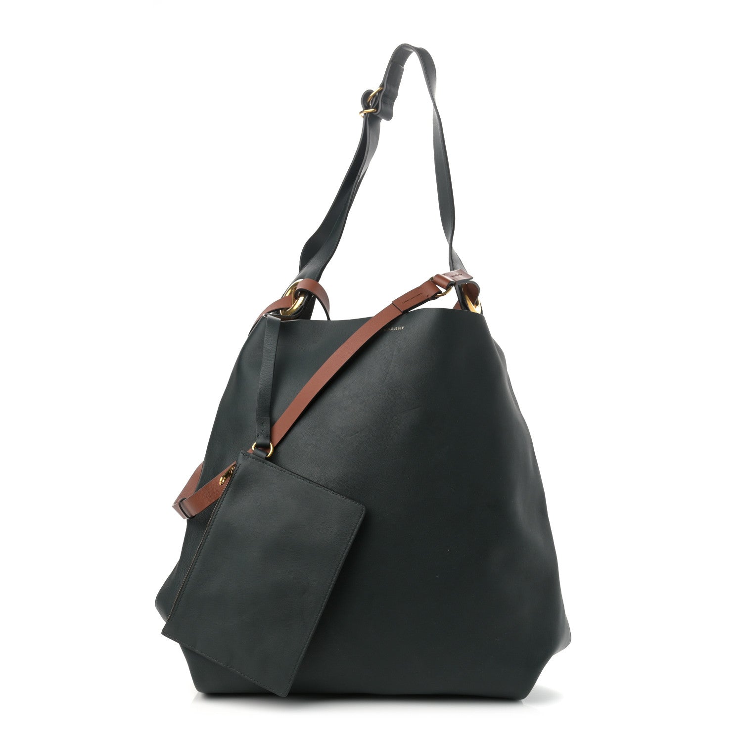 Burberry Calfskin Medium Grommet Hobo Dark Emerald 1 of 10