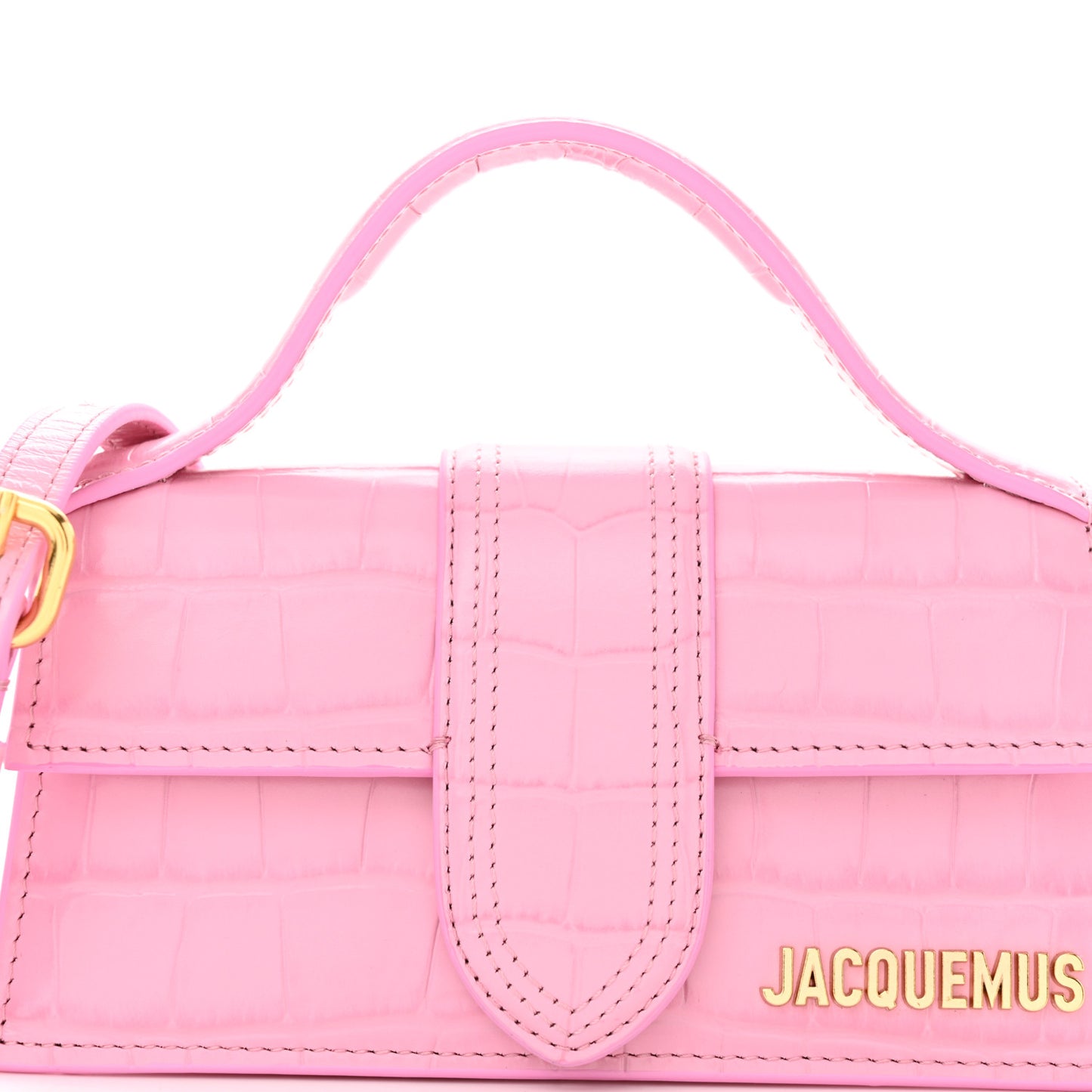 Calfskin Crocodile Embossed Le Bambino Pink
