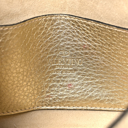 Valentino Garavani Metallic Pebbled Calfskin Medium Rockstud Flip Lock Crossbody Bag Platino 6 of 10