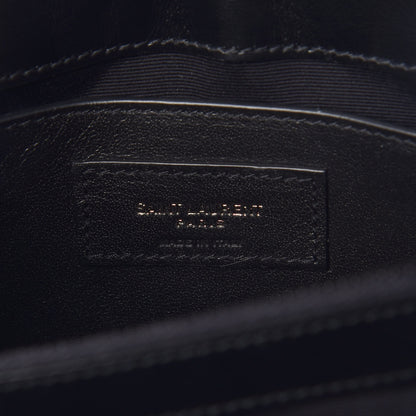 Saint Laurent Calfskin Y Quilted Monogram Small Loulou Chain Satchel Black 6 of 7