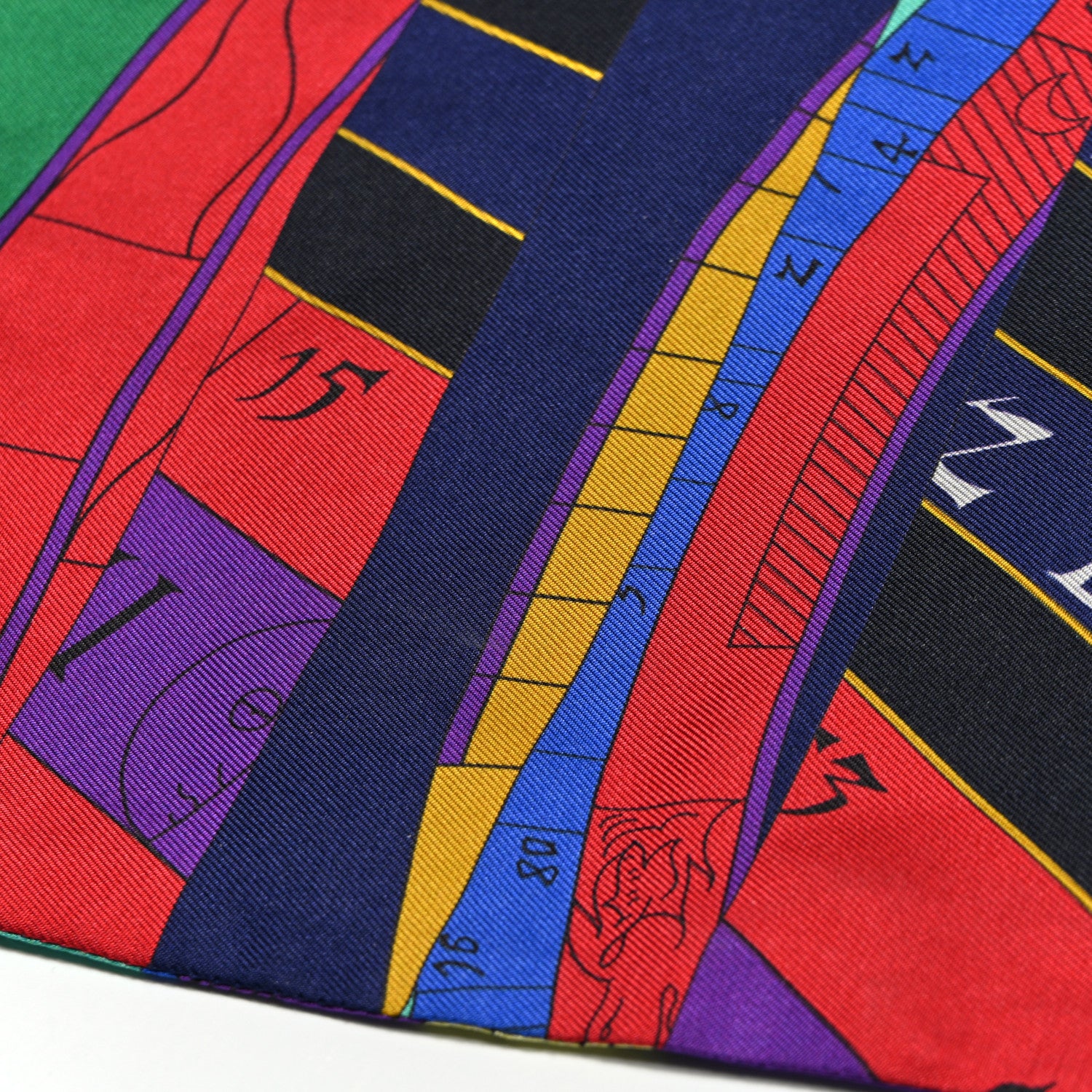 Hermes Silk Astrologie Nouvelle Maxi Twilly Violet Vert Jaune 7 of 7