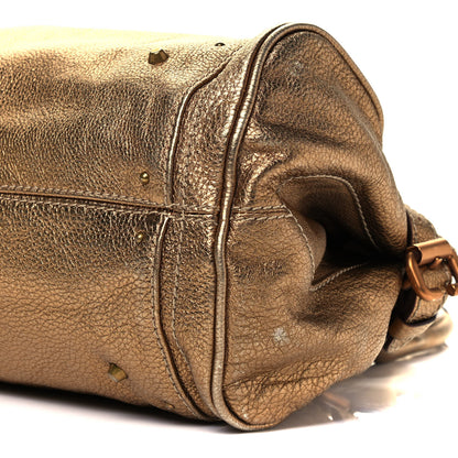 Chloe Metallic Calfskin Medium Paddington Satchel Gold 9 of 9